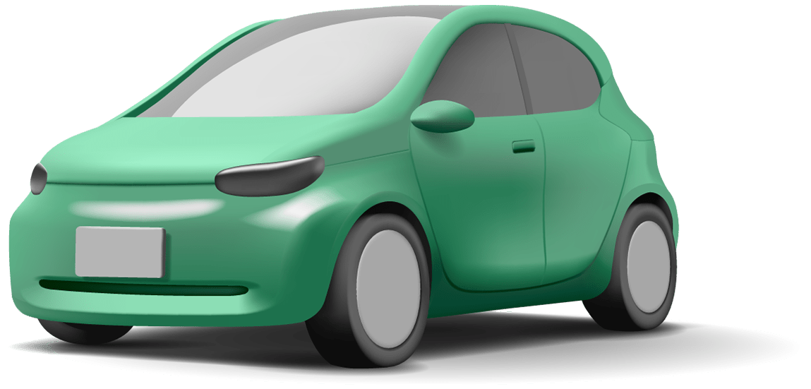 A green car illustration.