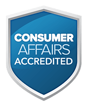 Consumer Affairs Accredited logo.